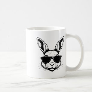 Hasen-Gesicht mit Sonnenbrille Ostertag für Jungen Kaffeetasse