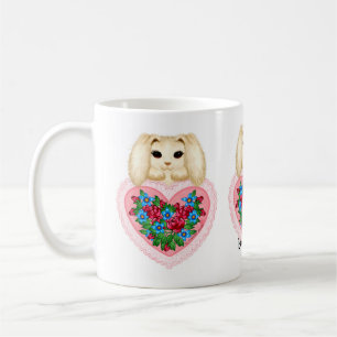 Hasen-Herz-Tasse Kaffeetasse