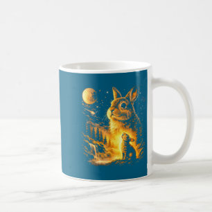 Hasen heult zum Mond vintage 90er Tiere Kaffeetasse