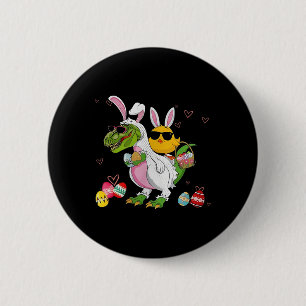 Hasen Huhn Reitender Dinosaurier T Rex Eiersuche D Button
