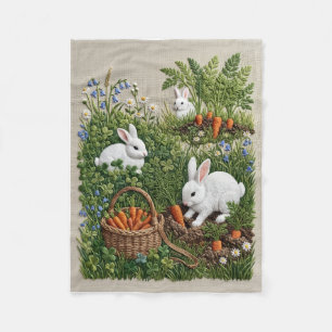 Hasen Im Garten Frühlingsblumen Kuschelweich Fleec Fleecedecke