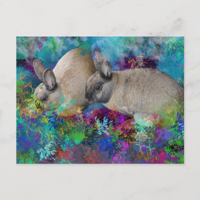 Hasen in Fantasyland Postkarte (Vorderseite)