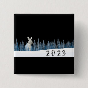 Hasen-Jahr 2023, Schaltfläche Neues Jahr Button