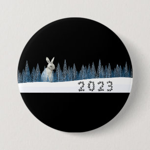 Hasen-Jahr 2023, Schaltfläche Neues Jahr Button