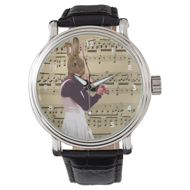 Hasen-Kaninchen-Geiger Armbanduhr (Vorderseite)