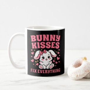 Hasen-Küsse machen alles besser - Süßes Hasendesig Kaffeetasse