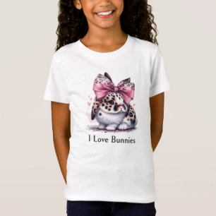 Hasen mit einem Haarbow bezaubernd T-Shirt