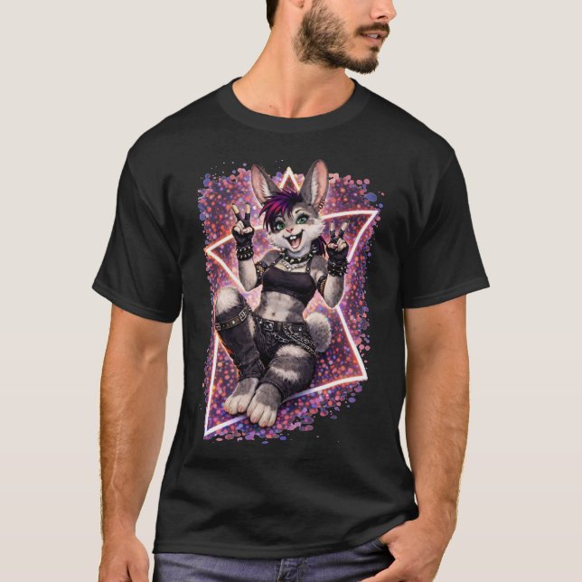Hasen-Punk T-Shirt (Vorderseite)