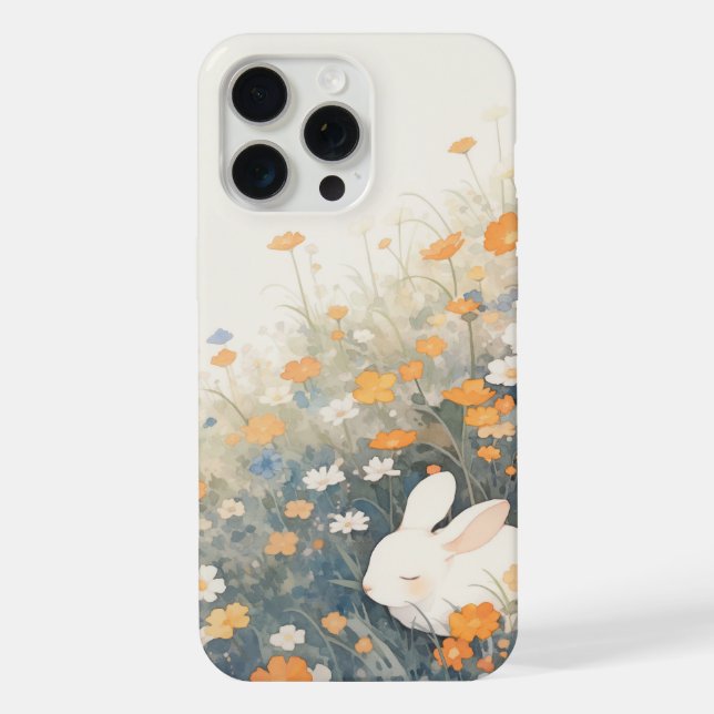 Hasen Schlafparadies iPhone 15 Pro Max Hülle (Rückseite)