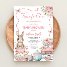 Hasen-Teeparty-Baby-Shower - Mädchen
