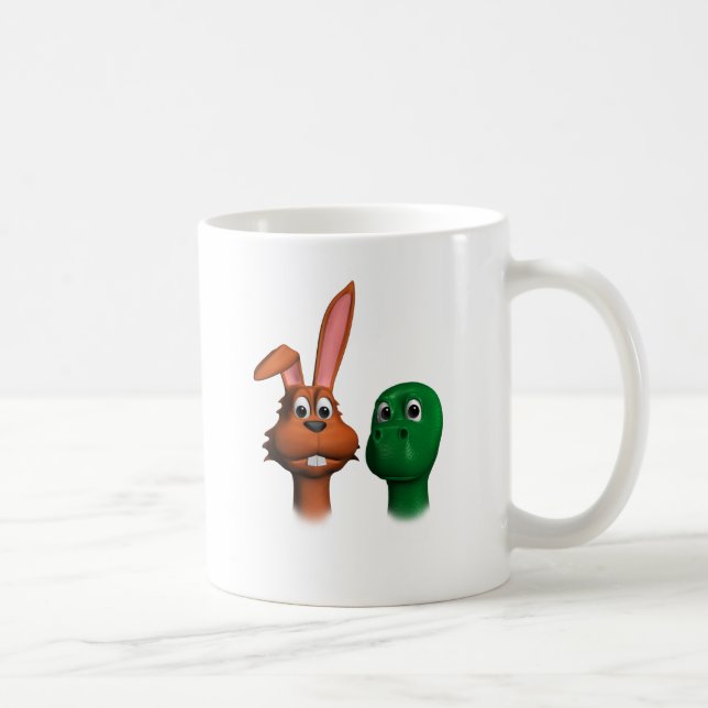Hasen und Tortoise01 Kaffeetasse (Rechts)