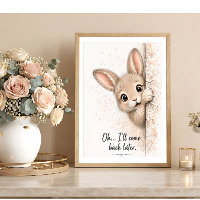 Hasen-Wandkunst Lustiger Badezimmer-Hasen-Druck