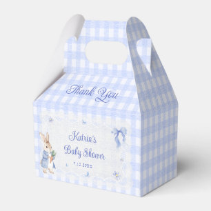 Hasen Whimsical Kaninchen Blau Baby Shower Geschenkschachtel