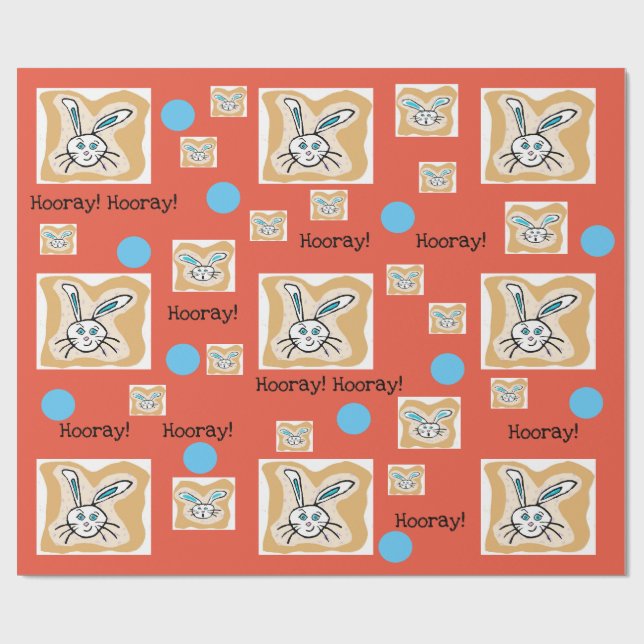 Hasen-Wrap-Papier Geschenkpapier (Flach)