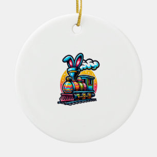 Hasen Zug Eisenbahn Ostern Ei Kinder Kleinkinder J Keramik Ornament