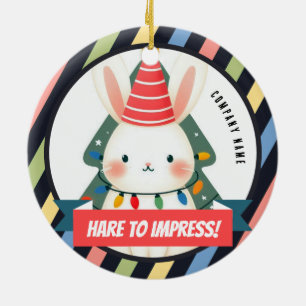 Hasen zur Impression! Büroweihnachten Keramik Ornament