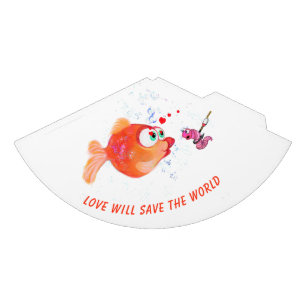 Hasenfisch und Wurm Romantischer Cartoon Party Hat Partyhütchen