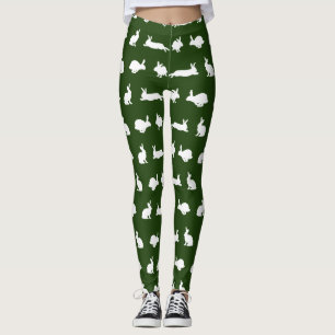 Hasenfrenzy-Leggings (Dunkelgrün) Leggings