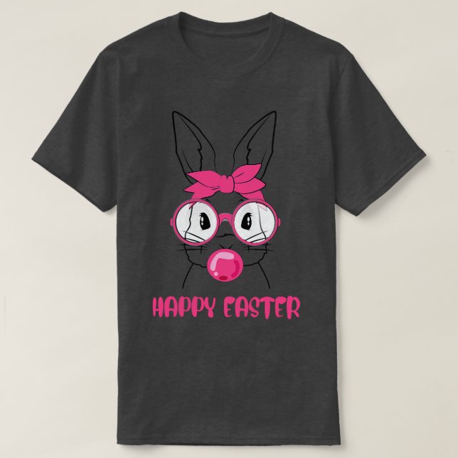 Hasengesicht in Ostern T-Shirt (Design vorne)