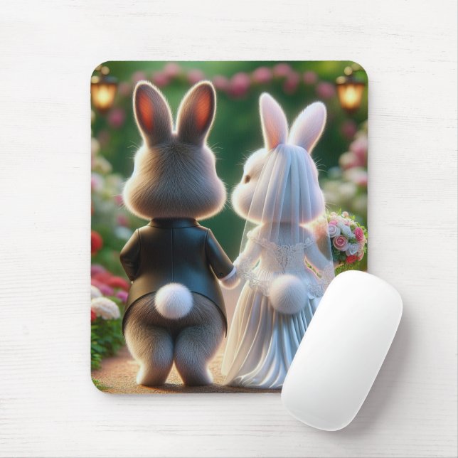 Hasenhochzeit Mousepad (Mit Mouse)