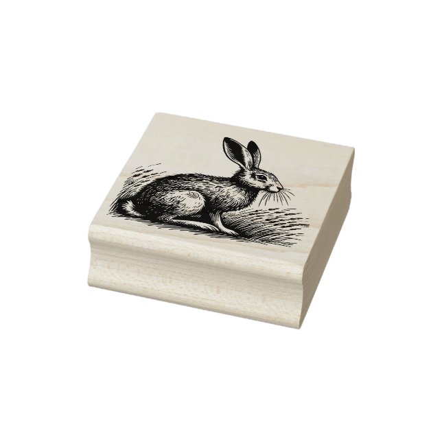 Hasenillustration Gummistempel (Stempel)