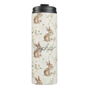 Hasenkaninchen Gänseblümchen Blumen Thermosbecher