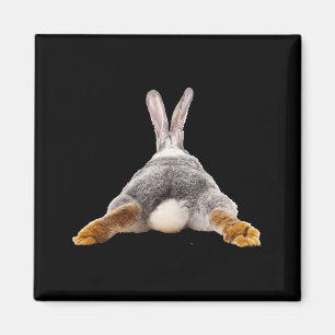 Hasenkaninchen Hintern Schwanz süßes T-Shirt Magnet