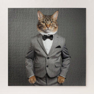 Hasenkatze im Anzug