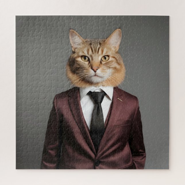 Hasenkatze im Anzug (Vertikal)