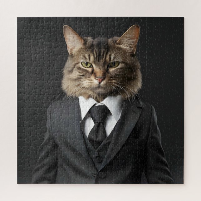 Hasenkatze im Anzug (Vertikal)