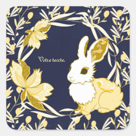 Hasenkoko Quadratischer Aufkleber