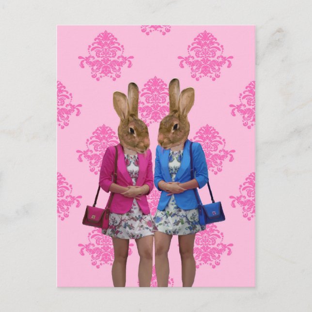 Hasenmädchen kaufen postkarte (Vorderseite)