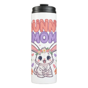 Hasenmutter Blumenkrone Thermobecher Thermosbecher