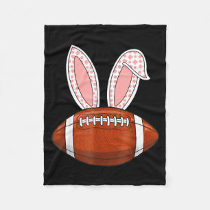 Hasenohren American Football Fan Lustiger Osterhas Fleecedecke