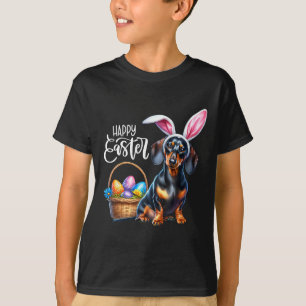 Hasenohren-Dachshund-Hund-Osterhasen Frohe Ostern T-Shirt