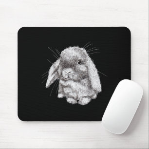 Hasenohren-Häschen-Skizze Männer Frauen Kinder Mousepad