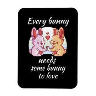 Hasenpaar Liebesherz Ostern Liebende Magnet