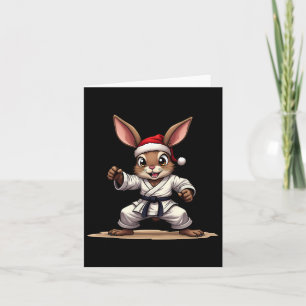Hasenschwanz in Karate, Uniform für Christma Karte