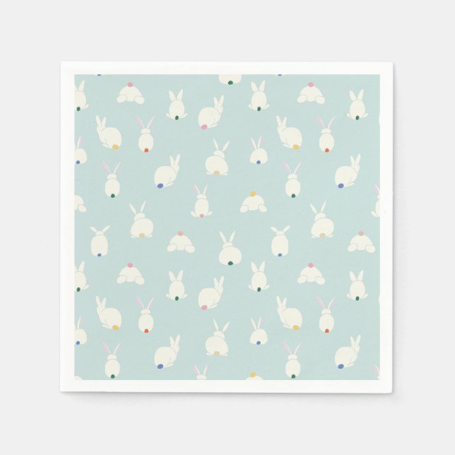 Hasenschwänze Serviette (Vorderseite)