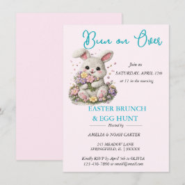 Hasenstickerei Ostern BRUNCH & SUCHE Einladung