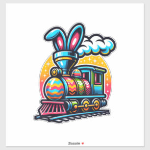 Häsenzug Eisenbahn Ostern Ei Kinder Kleinkinder Ju Aufkleber