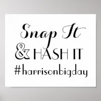 Hash Tag Foto Hochzeitskriptsignatur