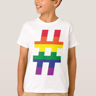 Hash Tag Rainbow Flag T-Shirt