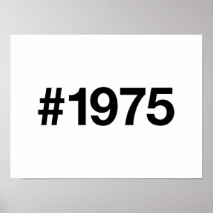 Hashtag 1975 50 Jahre Geburtstag Poster