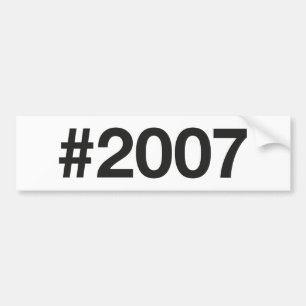 Hashtag 2007 18 Geburtstag Autoaufkleber