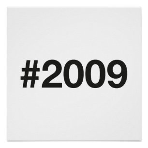 Hashtag 2009 16 Geburtstag Poster