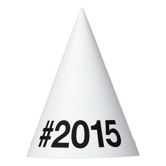 Hashtag 2015 10 Geburtstag Partyhütchen (Vorderseite)