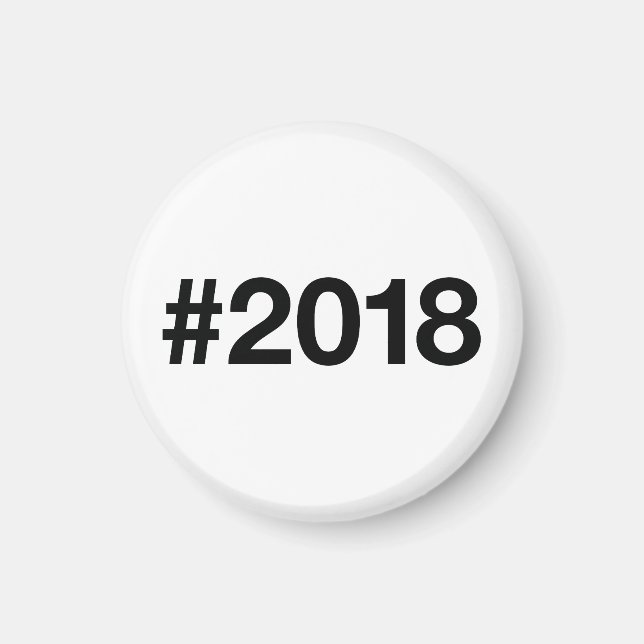 Hashtag 2018 7 Geburtstag Magnet (Vorne)