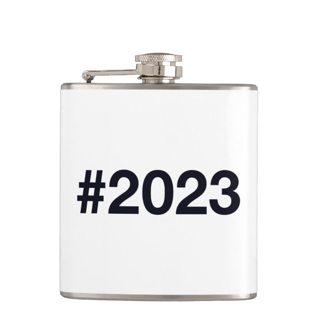 Hashtag 2023 flachmann (Vorderseite)