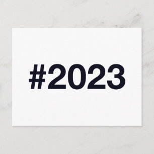Hashtag 2023 postkarte
